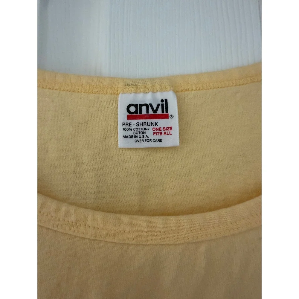 Vintage 90s Myrtle‎ Beach Travel Yellow Night Shirt Vacation Retro